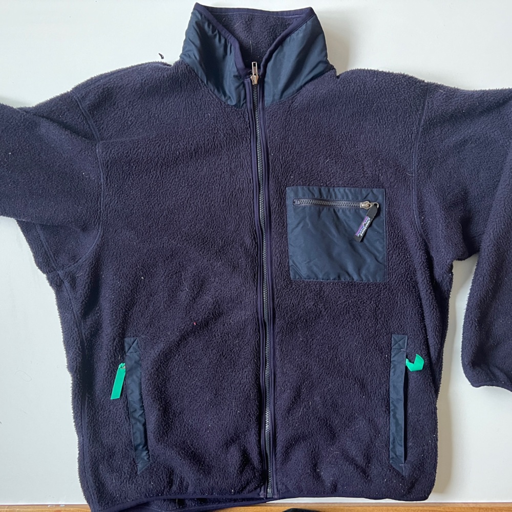 Patagonia purple zip up sweatshirt